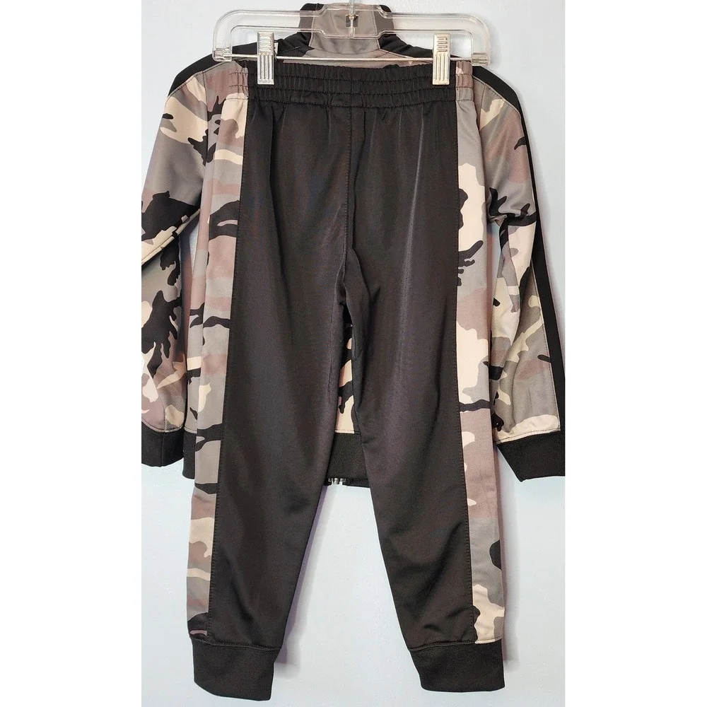 Jordan Nike Air Tracksuit Boys 5-6Y Camo Black Full Zip Jacket Joggers Set